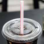 Giant Wrapped Straw Red Striped 7.75" - 7500/Case