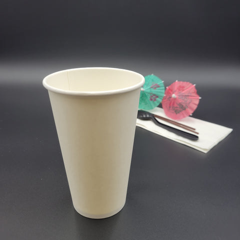 White Paper Hot Cup 16 oz. - 1000/Case