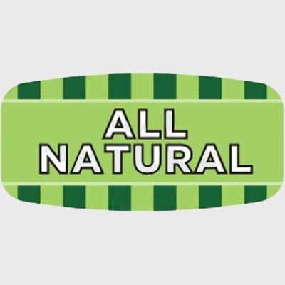 Mini Flavor Label All Natural - 1,000/Roll