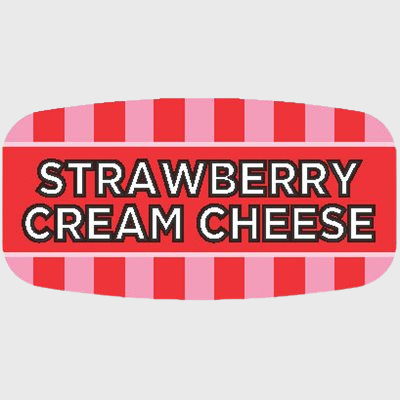 Mini Flavor Label Strawberry Cream Cheese - 1,000/Roll