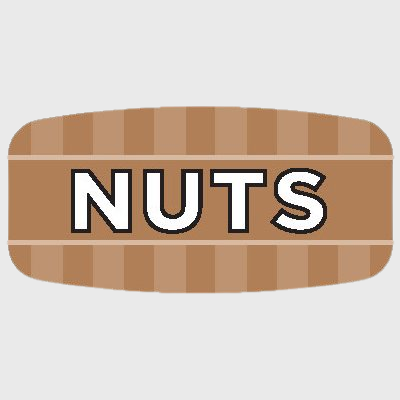 Mini Flavor Label Nuts- 1,000/Roll