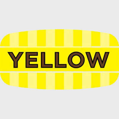Mini Flavor Label Yellow - 1,000/Roll
