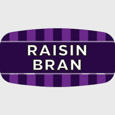Mini Flavor Label Raisin Bran - 1,000/Roll