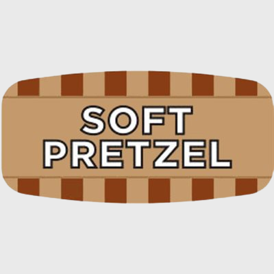Mini Flavor Label Soft Pretzel - 1,000/Roll