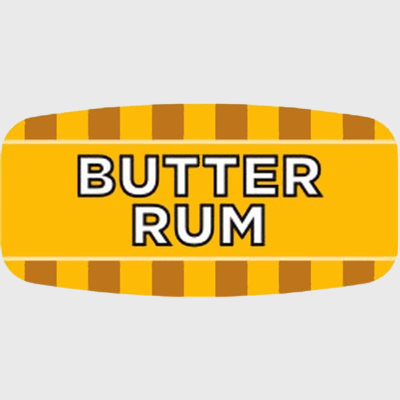 Mini Flavor Label Butter Rum - 1,000/Roll