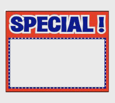 Special Sign Card Label - 100/Roll