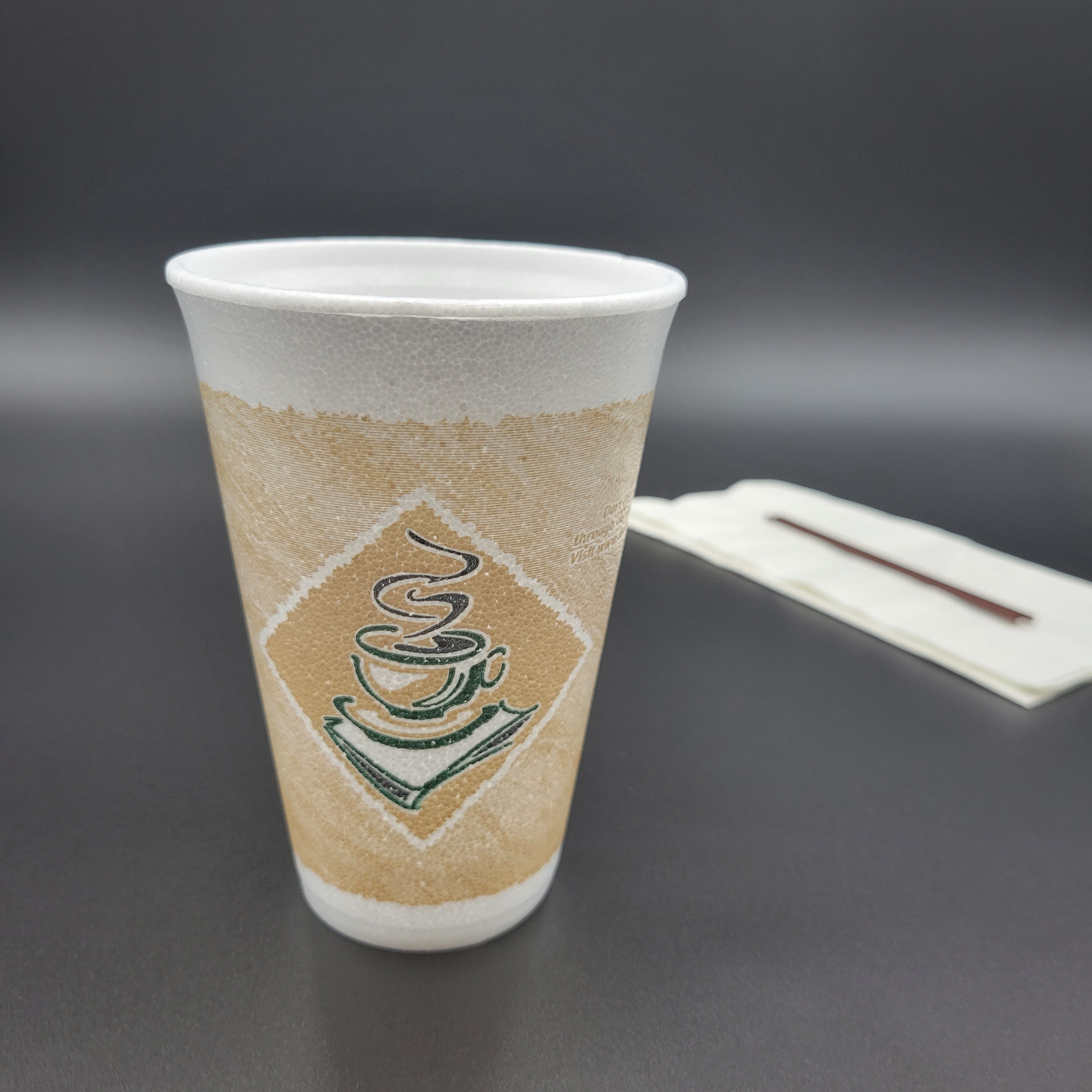 Dart Mfg. Foam Coffee Cup "Café G" Print 16 oz. 16X16G - 1000/Case