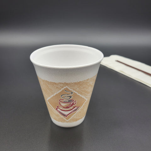Dart Mfg. Foam Coffee Cup "Café G" Print 12 oz. 12X16G - 1000/Case