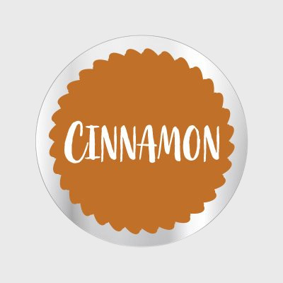 1" Circle Flavor Label Cinnamon Flavor - 1,000/Roll