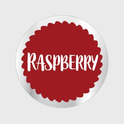 1" Circle Flavor Label Raspberry Flavor - 1,000/Roll