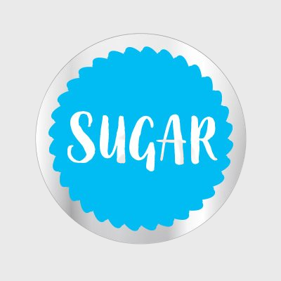 1" Circle Flavor Label Sugar Flavor - 1,000/Roll