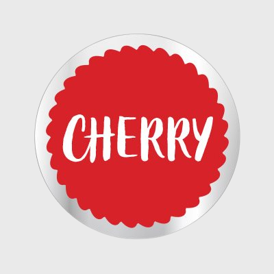 1" Circle Flavor Label Cherry Flavor - 1,000/Roll