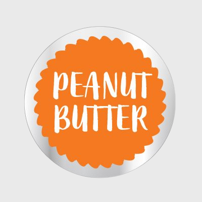 1" Circle Flavor Label Peanut Butter Flavor - 1,000/Roll
