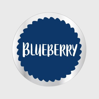 1" Circle Flavor Label Blueberry Flavor - 1,000/Roll