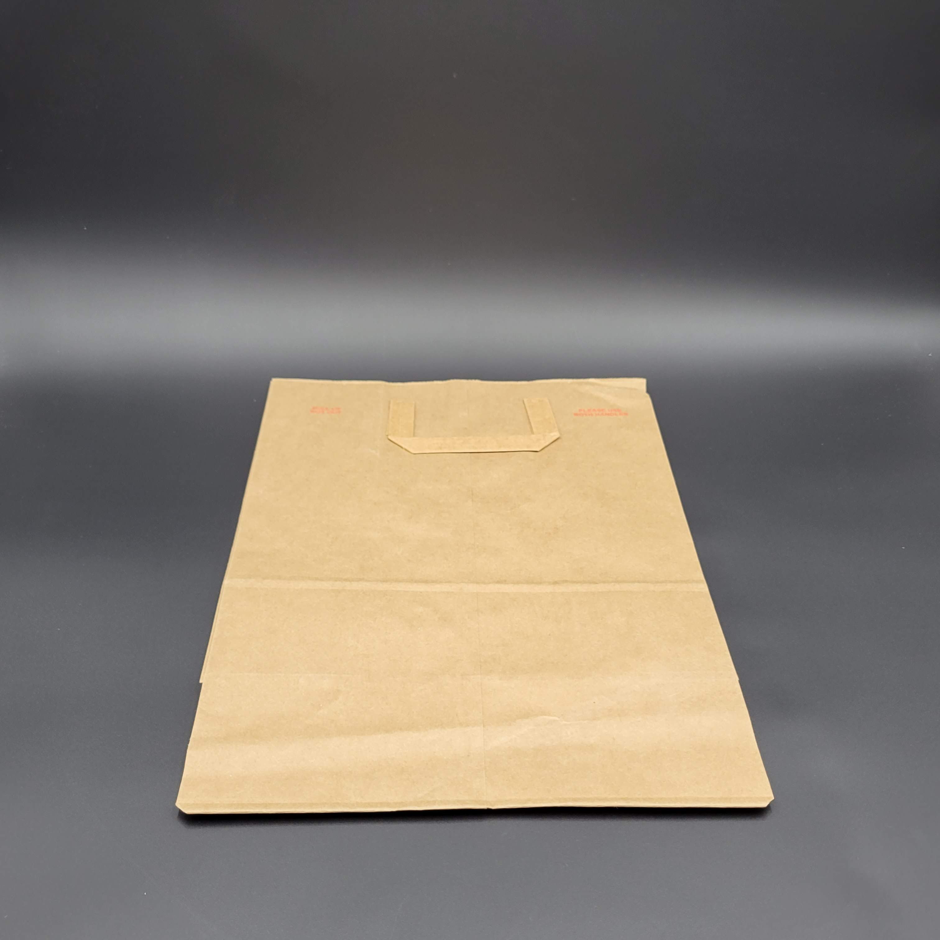 Kraft Handled Plain Paper Bag 1/6 Size 70 lbs. - 300/Case