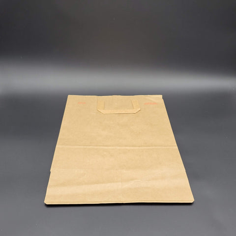 Kraft Handled Plain Paper Bag 1/6 Size 70 lbs. - 300/Case