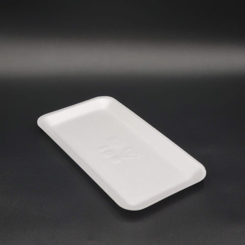 Meat Foam Tray White 10S (10-3/4" x 5-3/4" x 1/2") - 500/Case