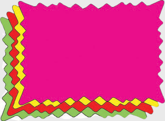 Ultra Glo Rectangle Burst Sign Card Label - 100/Roll