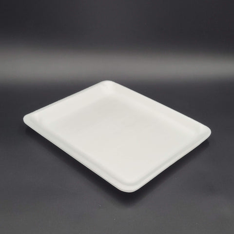 Meat Foam Tray White 9L 9.8" x 11.8" x 0.5" - 200/Case