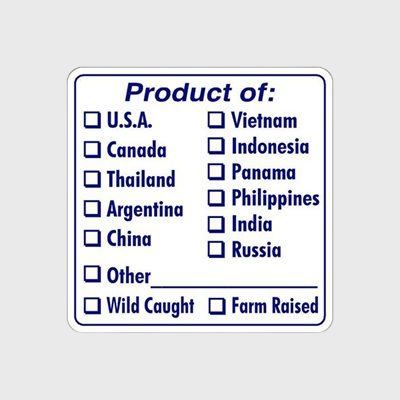 Country Of Origin Label Product of USA, Canada... - 1,000/Roll
