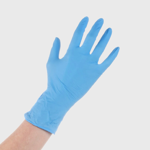 Blue Nitrile Rubber Medium Powder Free Gloves - 1000/Case