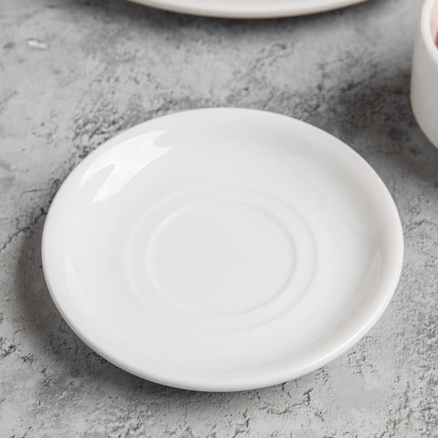 superior-equipment-supply - World Tableware Inc - World Tableware Porcelana Double Well Saucer Porcelain Bright White 5-1/2" diameter - 36/Case