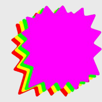 Ultra Glo Burst Sign Card Label - 100/Roll