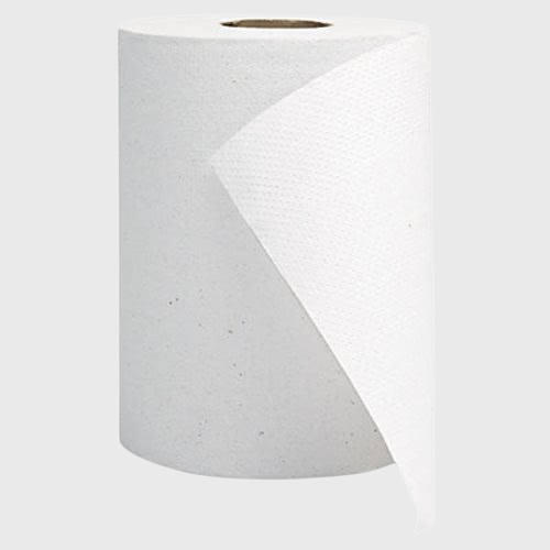 White Hardwound Paper Towel Roll 8"W x 350"D A1090  - 12/Case