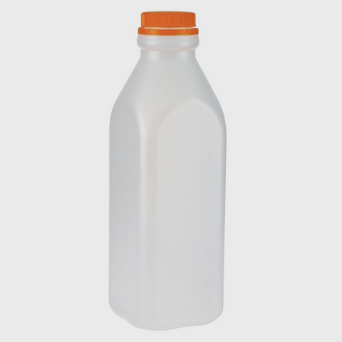 Plastic Juice Merchandiser Bottle With Orange Cap 32 oz. - 36/Case