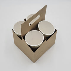 SCT 4 Cup Paperboard Drink Carrier with Handle 2788 - 250/Case