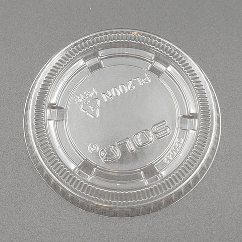 Dart Mfg. Clear Medium Plastic Portion Cup Lid for 2 Oz. Cups PL200N - 2500/Case