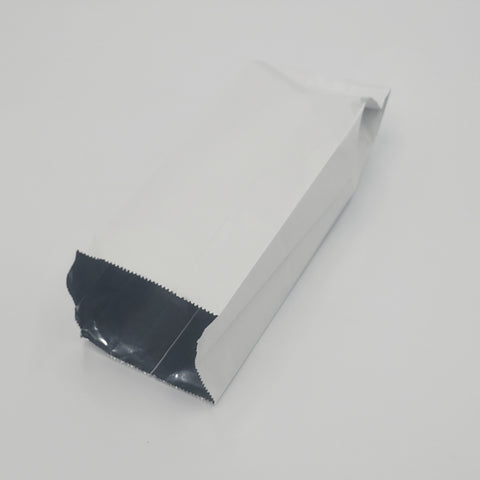 Carnival King White Pint Size Unprinted Foil Bag 3 7/8" x 2 1/2" x 11 5/8"- 500/Case