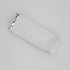 Carnival King White Pint Size Unprinted Foil Bag 3 7/8" x 2 1/2" x 11 5/8"- 500/Case