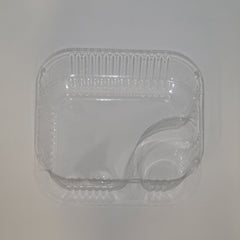 Dart Mfg. 2 Compartment Large Clear Plastic Nacho Tray - 500/Case