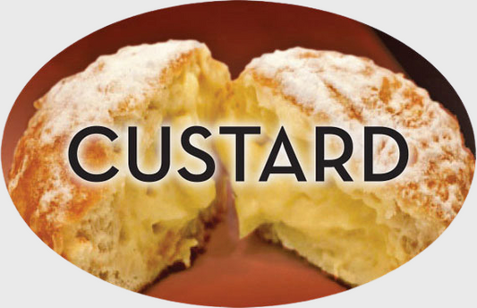 Standard Flavor Label Custard - 500/Roll