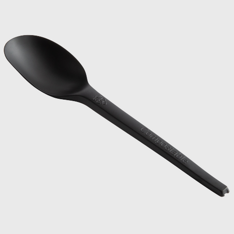 EMI Greenables CPLA Compostable Spoon Black - 1000/Case