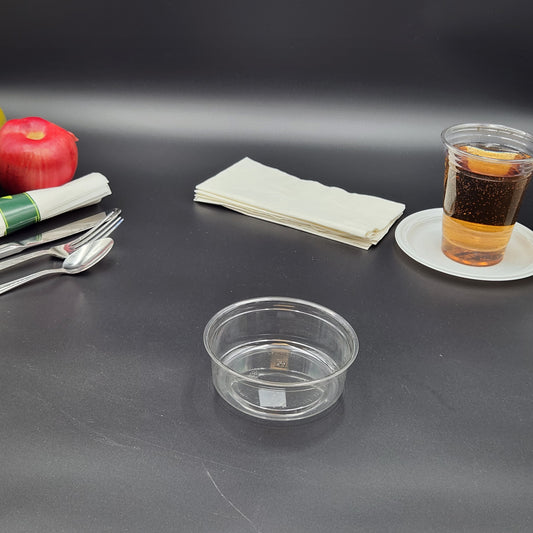 Fabri-Kal Alur Clear PET Plastic Round Deli Container 8 oz. 9501030 - 500/Case