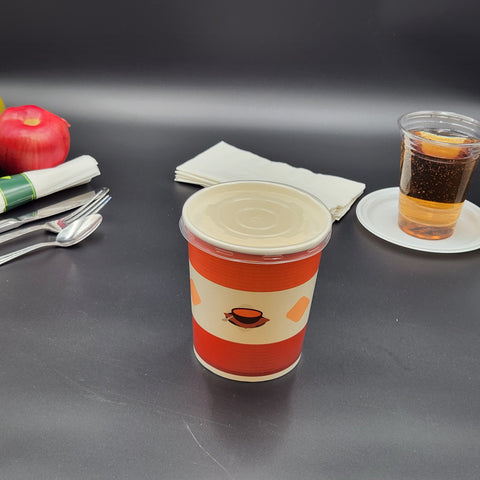 Double Poly-Coated Paper Soup Cup With Lid 32 oz. - 250/Case
