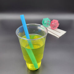 Neon Wrapped Boba Straw 9" Pointed Tip - 1600/Case
