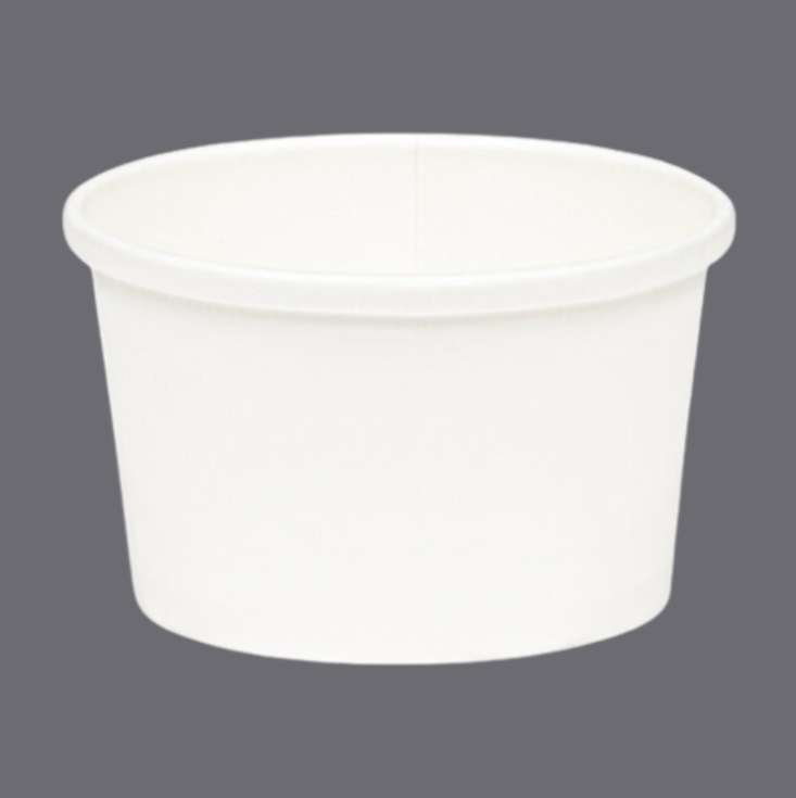 Inno-Pak Paper Food Container Poly Coat Inside White 6/8 oz. 198453838 - 500/Case