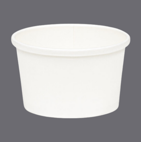 Inno-Pak Paper Food Container Poly Coat Inside White 6/8 oz. 198453838 - 500/Case