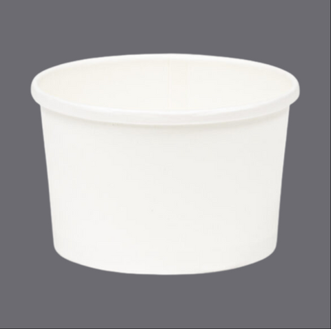 Inno-Pak Plain White 8/10 oz. Soup Paper Food Container Cup 192731847 - 500/Case