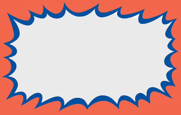 Blank Burst Sign Card Label - 100/Roll