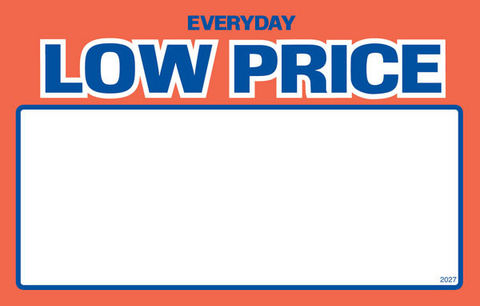 Everyday Low Price Sign Card Label - 100/Roll
