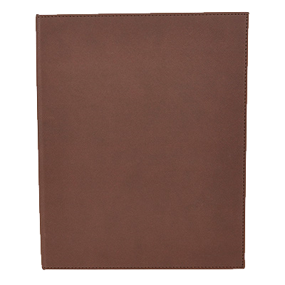 Menu Cover Double Black Leather-Like Holds 8-1/2" x 11" Paper