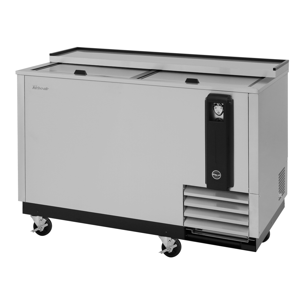 superior-equipment-supply - Turbo Air - Turbo Air Super Deluxe Stainless Steel Two Sliding Lid 50" Bottle Cooler