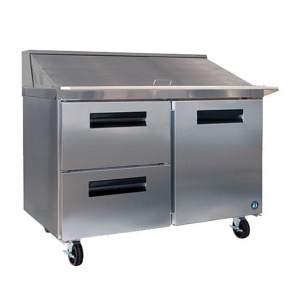 superior-equipment-supply - Hoshizaki - Hoshizaki Stainless Steel Two Section Two Drawer & One Door 48" Sandwich Prep Unit