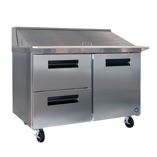 superior-equipment-supply - Hoshizaki - Hoshizaki Stainless Steel Two Section Two Drawer & One Door 48" Sandwich Prep Unit