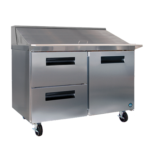 superior-equipment-supply - Hoshizaki - Hoshizaki Stainless Steel Two Section Two Drawer & One Door 48" Sandwich Prep Unit