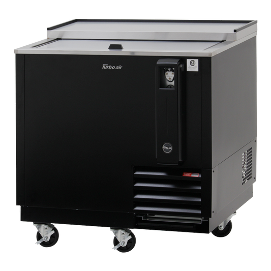 superior-equipment-supply - Turbo Air - Turbo Air Black Laminated Exterior One Sliding Door 36" Bottle Cooler